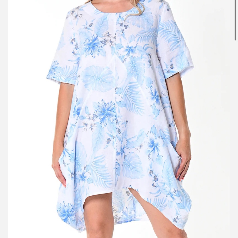 @zucar Floral Blue Tropical dress